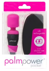 PalmPower Pocket Massage Wand for Portable Relaxation Pink Electric Massager